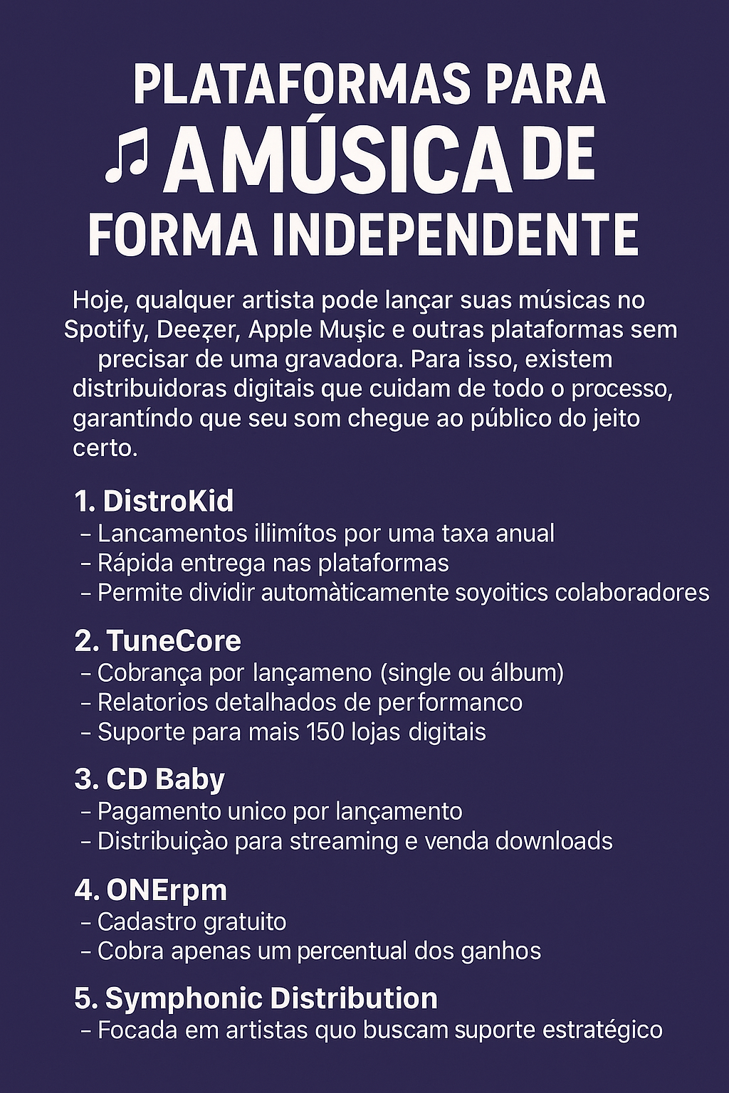 As Melhores Plataformas para Lançar Música de Forma Independente em 2025